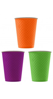 Бумажный стакан Waffle цв. микс 2-слойный d=80 250 мл